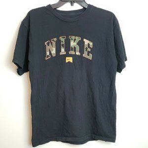 Nike Boys Shirts Medium T-Shirt Black With Camo Letters